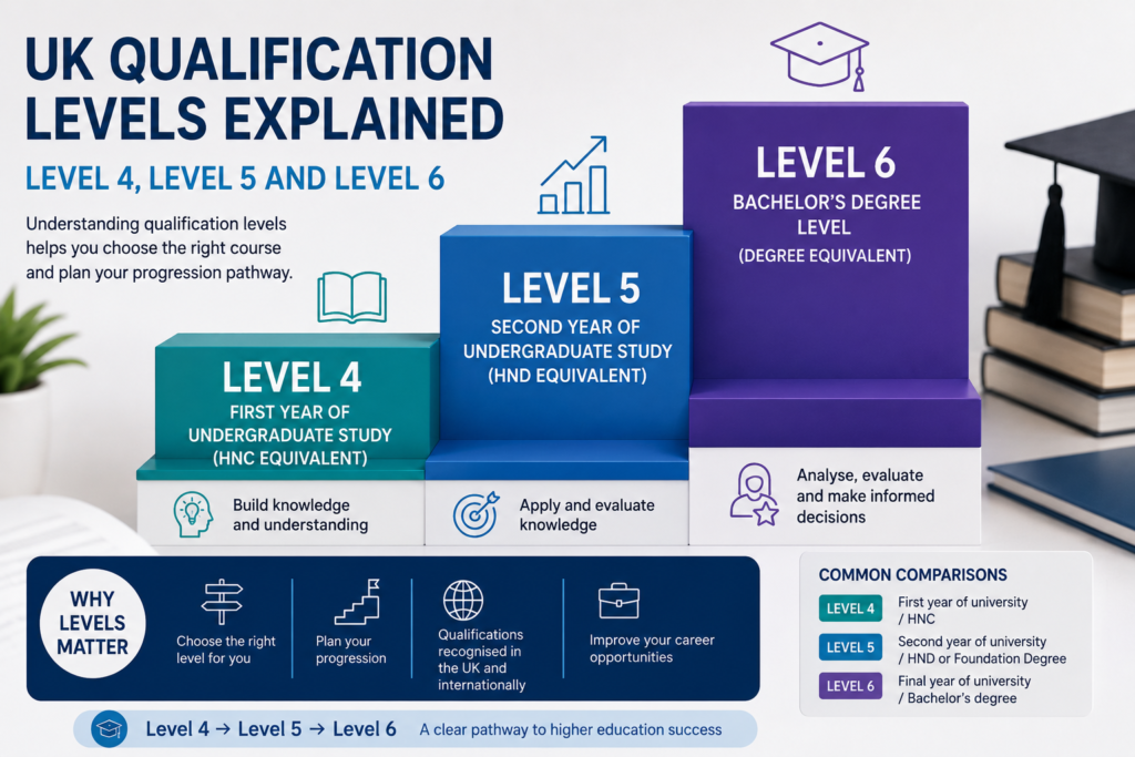 , UK Qualification Levels Explained: Level 4, Level 5 and Level 6