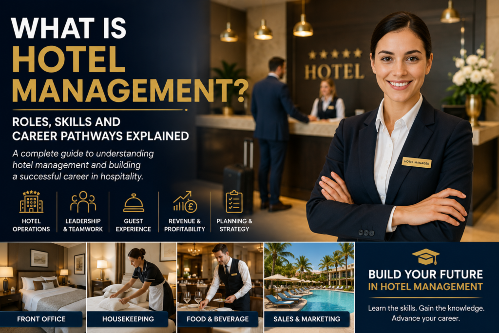 hospitality and tourism management courses, What Is Hotel Management? Roles, Skills and Career Pathways Explained