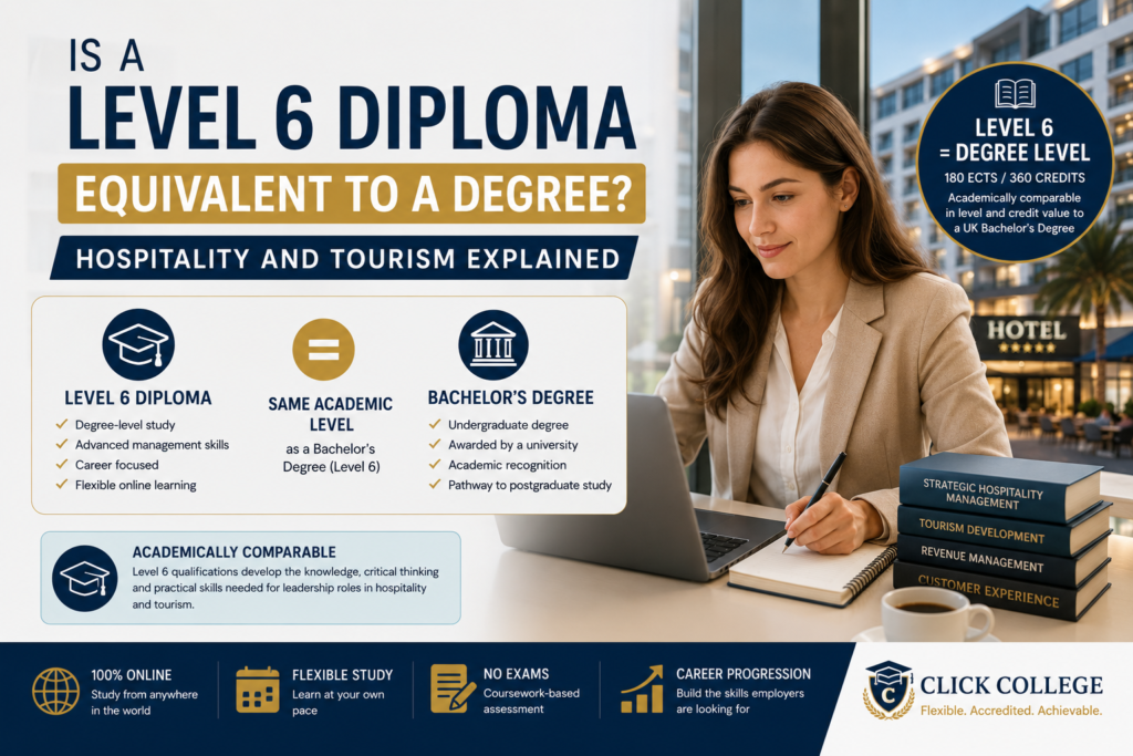 hospitality and tourism management courses, Is a Level 6 Diploma Equivalent to a Degree? Hospitality and Tourism Explained
