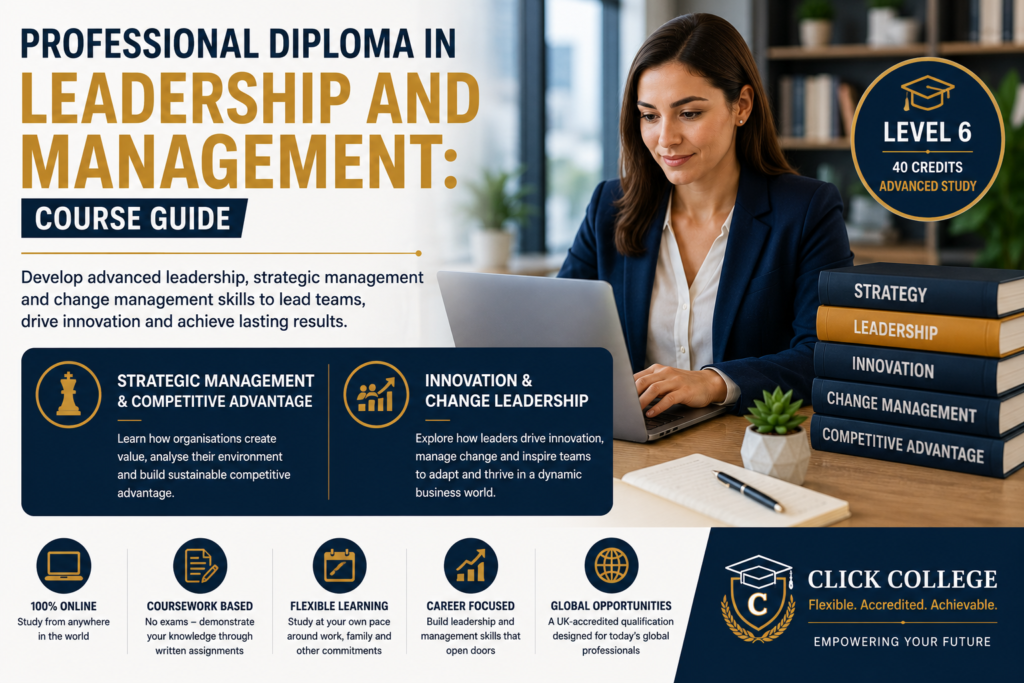 hospitality and tourism management courses, Professional Diploma in Leadership and Management: Course Guide