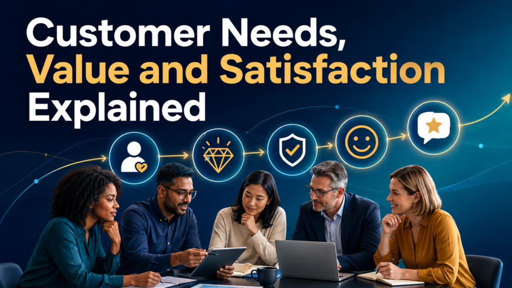 The Role of Marketing in an Organisation | Click College, Customer Needs, Value and Satisfaction Explained